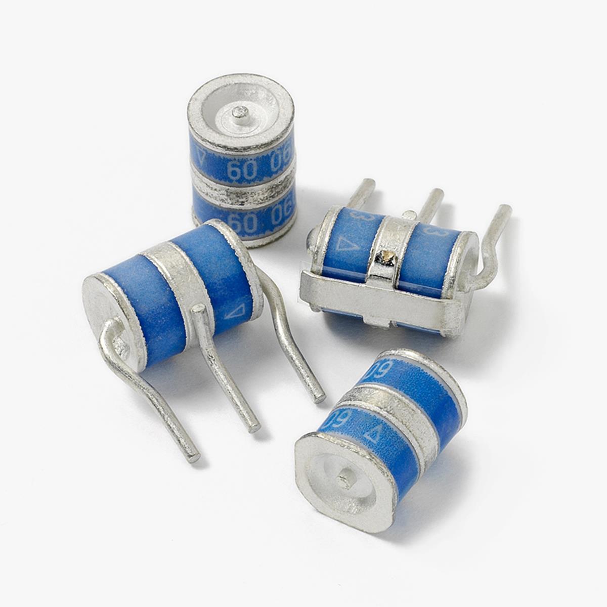 Littelfuse Three Terminal BroadBand Optimized Minitube Gas Plasma Overvoltage Arrester, SL1003A Series